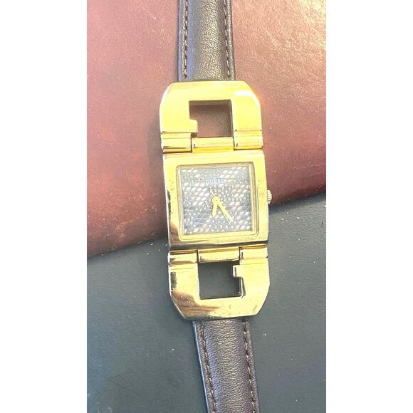 Women\'s Guess Watch, W0054L2, Gold Tone with Brown Leather Band, Multi Color Met main image 3